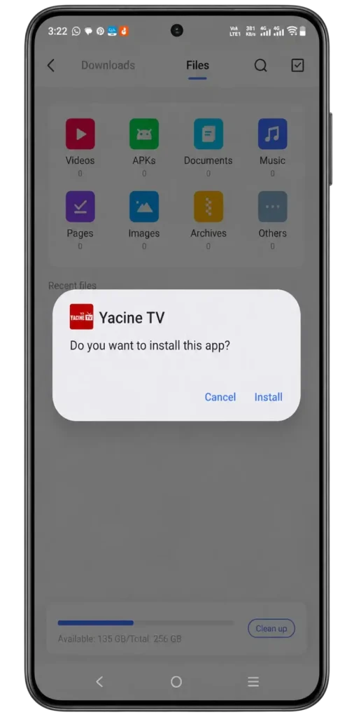 Install Yacine TV App