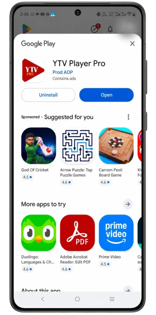 Open YTV Player Pro
