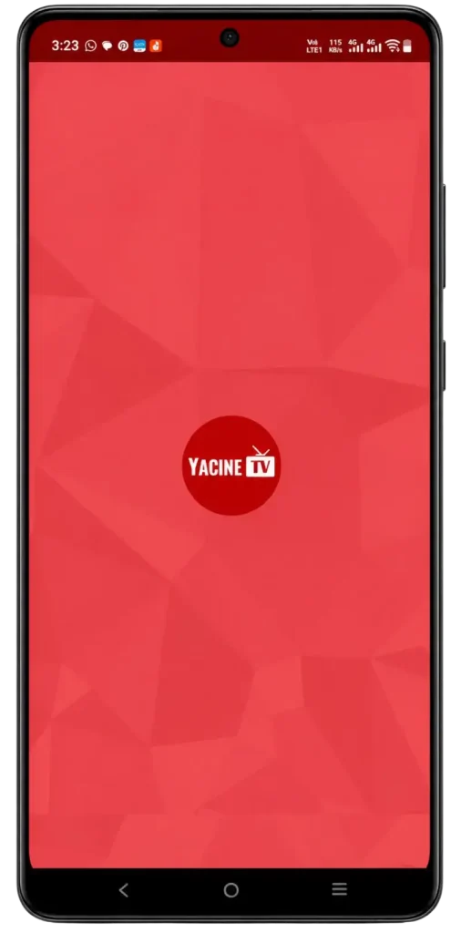 Yacine TV App open